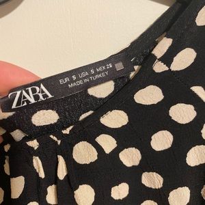 polka dot zara top